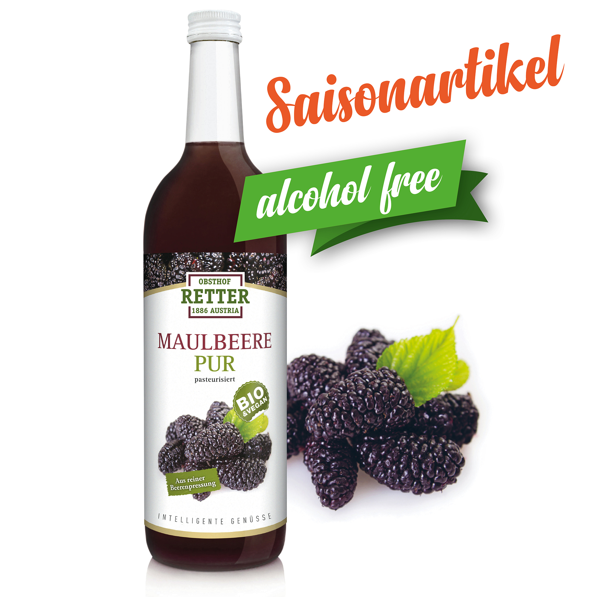 BIO Maulbeere pur, 100% Direktsaft